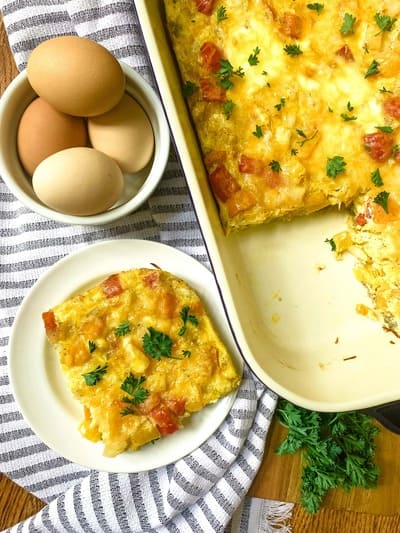 Easy Thanksgiving Breakfast Sausage, Egg, and Cheese Casserole