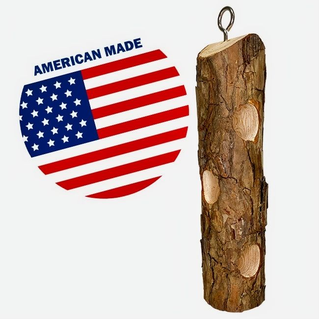 Cedar Suet Log Bird Feeder Harvest Array