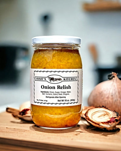 Annie's Kitchen Onion Relish available at Harvest Array your Online Amish General Store.