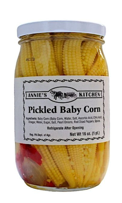 Amish made Pickled Baby Corn from Annie's Kitchen in Lancaster County, PA