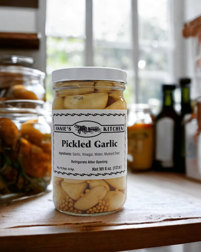 Purchas Amish Made Pickled Garlic from Annie's Kitchen at Harvest Array's online General Store!
