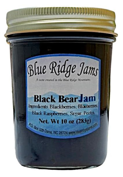 Triple Berry, Black Bear Jam in a 10 oz. glass reusable jar from Harvest Array.
