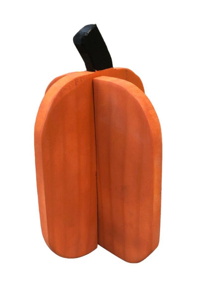 The Dimensions of our Handmade Cedar Wood Slotted Pumpkin Decoration are 9x6x2 inches.