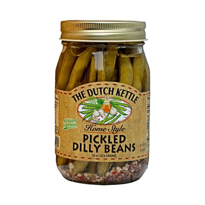 Harvest Array wraps each 16 oz. glass jar of The Dutch Kettle Pickled Dilly Beans so they arrive safely to your doorstep!