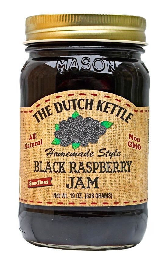 Shop Harvest Array for Seedless Black Raspberry Jam comes in a 19 oz Jar from the Dutch Kettle.