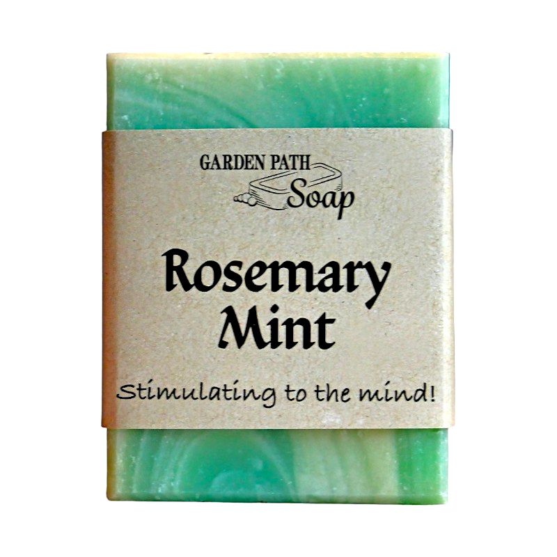 Rosemary Mint Herbal Lye Bar Soap:  Good for normal to oily skin.  Leaves you feeling cool and refreshed.