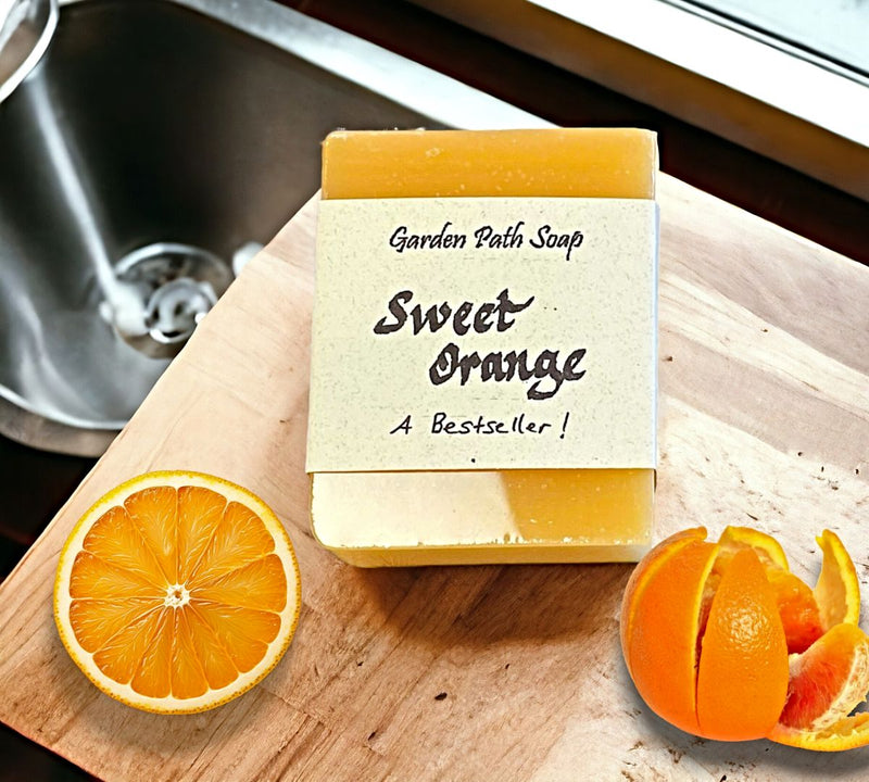 Invigorate your senses when washing the stink off your hands with this Sweet Orange Herbal Lye Bar Soap! Have it delivered to your door from Harvest Array.
