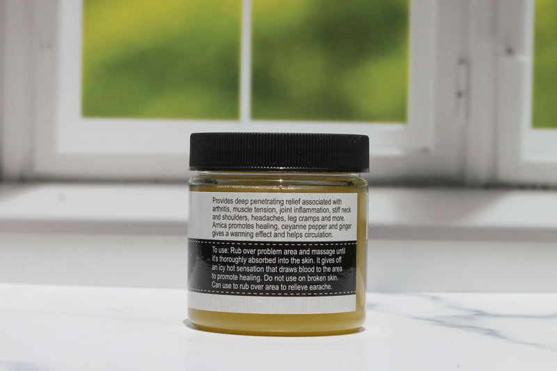 Garden Path All Natural Pain Relief Balm Label