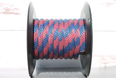 Burgundy and Navy Solid Braided Multifilament Polypropylene Rope From Troyers Rope Co