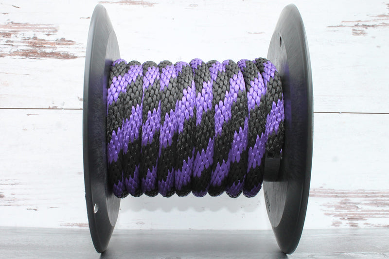 Purple and Black Solid Braided Multifilament Polypropylene Rope Made by Troyer&