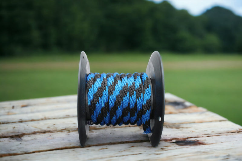 Blue and Black Solid Braided Multifilament Polypropylene Rope
