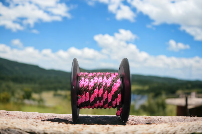 Hot Pink and Brown Solid Braided Multifilament Polypropylene Rope on  ranch