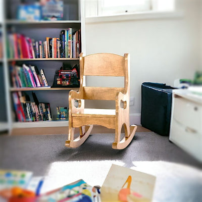 Our Children's Wooden Rocking Chairs are perfect for a child's playroom or bedroom.