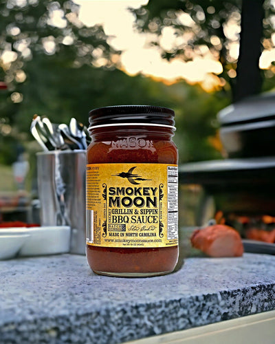 Try this Small Batch, Smokey Moon Grillin & Sippin BBQ Sauce on beef, pork, chicken, or seafood.  Place your online order at Harvest Array, today!