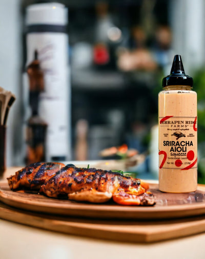 Tantalize your taste buds with Terrapin Ridge Farms Sriracha Aioli Garnishing Sauce.