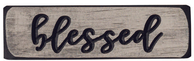 6 Inch Engraved "blessed" Wooden Magnetic Signs