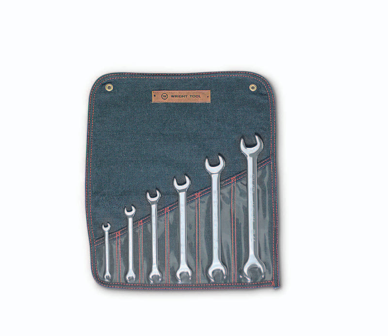 Open End Wrench 6 Piece Set - Full Polish 1/4" - 15/16"