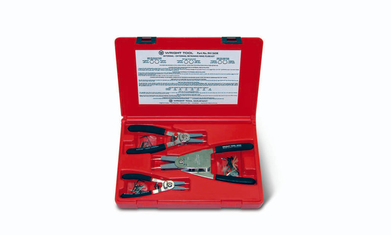3 Piece Retaining Ring Plier Set in Plastic Box - includes 9H1221S, 9H1234, 9H65 and Replaceable Tips