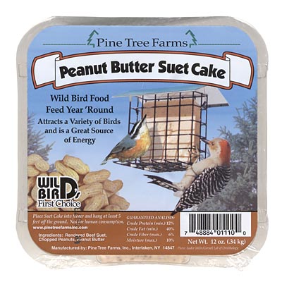 Peanut Butter Suet Cake, 12oz, Pack of 12