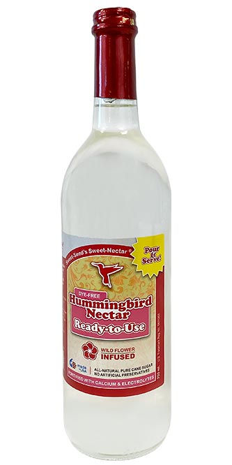 Ready-to-Use Hummingbird Nectar, Clear 750ml. Bottle
