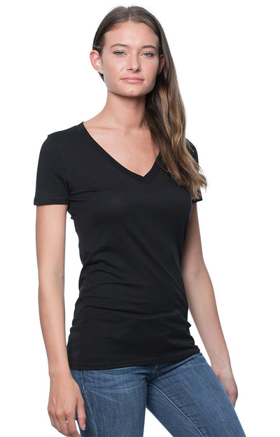 Women's 50/50 Blend V-Neck T Shirts