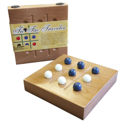 Board game store offering a retro Tic Tac Traveler game. Made in the USA, this classic strategy game is perfect for long car trips or family gatherings.