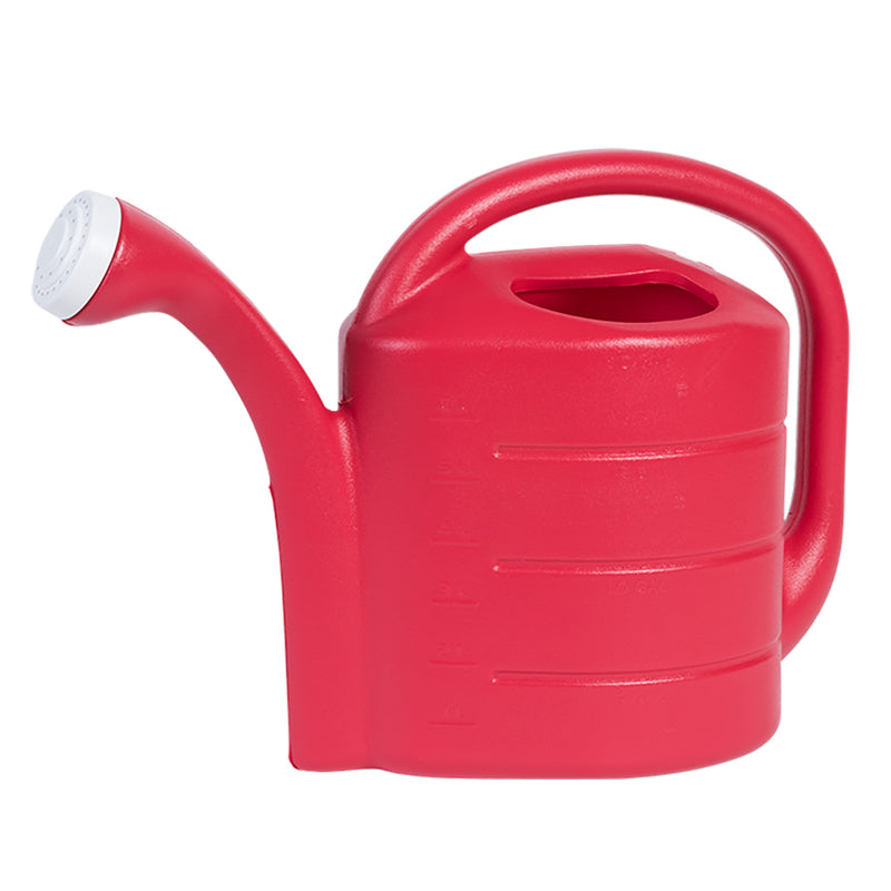 Red two gallon watering can is Made in America from Harvest Array