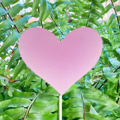 Pink Classic Heart Garden Stakes for Harvest Array