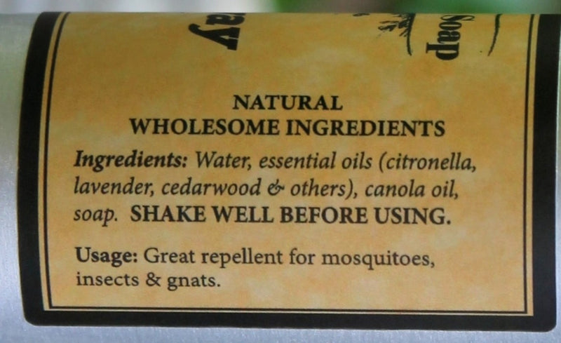 Natural and wholesome ingredients for the Garden Path Bug Away spray 
