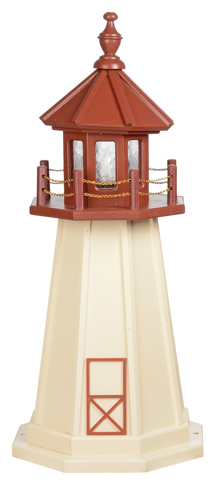 Cape May replica Wooden Lighthouse with Base - 3 Feet 