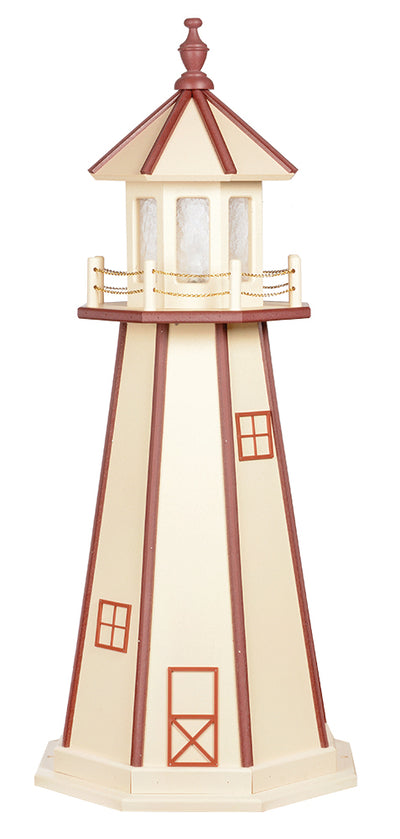 Ivory with Cherrywood Trim Poly Lighthouse -3 Feet for Harvest Array