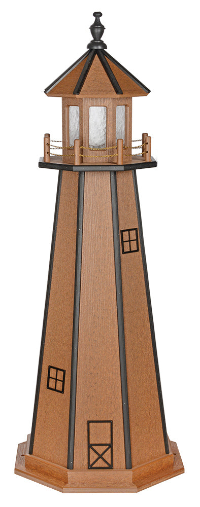Mahogany and Black Wooden Lighthouse with Base - 5 Feet for Harvest Array 