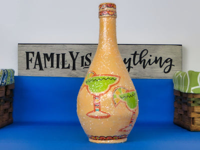Hand painted Margarita bottle from Harvest Array