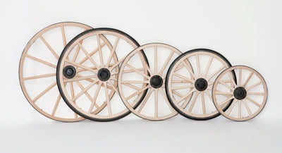 Sealed Bearing Pony or Display Cart Wheel - Rubber Wheels come in 36", 32", 28", 24" and 20" sizes.