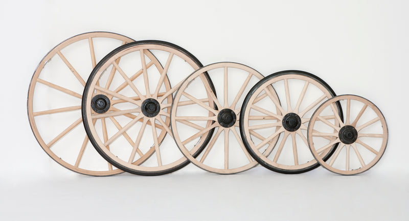 Sealed Bearing Pony or Display Cart Wheel - Steel Tire come in 36", 32", 28", 24" and 20" sizes.