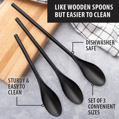 Rada Set of 3 Mixing Spoons are dishwasher safe and easy to clean.