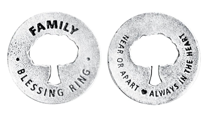 Family Pewter Blessing Ring Charm