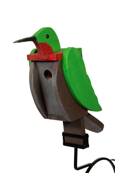 Hummingbird Wooden Bird Shaped Birdhouse