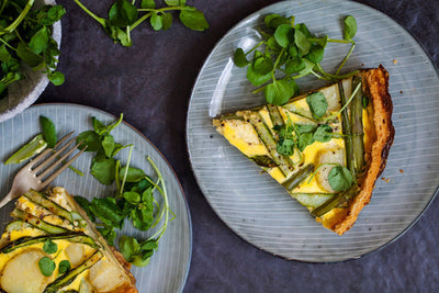 Lemon and Asparagus Quiche