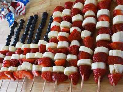 American Flag Fruit Kabobs