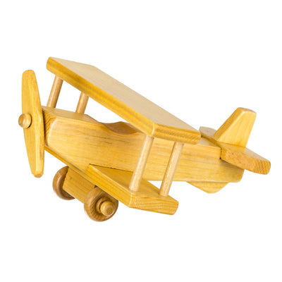 Amish made yellow airplane
