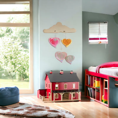 Amish Made Pennsylvania Wooden Barn in the child's room