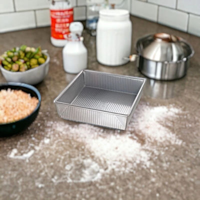Use this small Square Cake Pan 8" x 8" x 2" for small casseroles.
