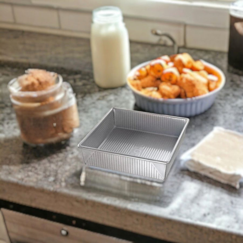 Square Cake Pan 8" x 8" x 2" Made in the USA.
