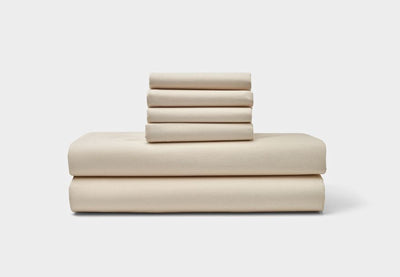American Blossom Linens Sheet Sets are made of 100% USA grown cotton (45% Organic). These shown are Natural colored.