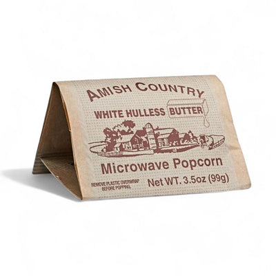 New Amish Country White Hulless Buttery Microwave Popcorn from Amish Country Popcorn.