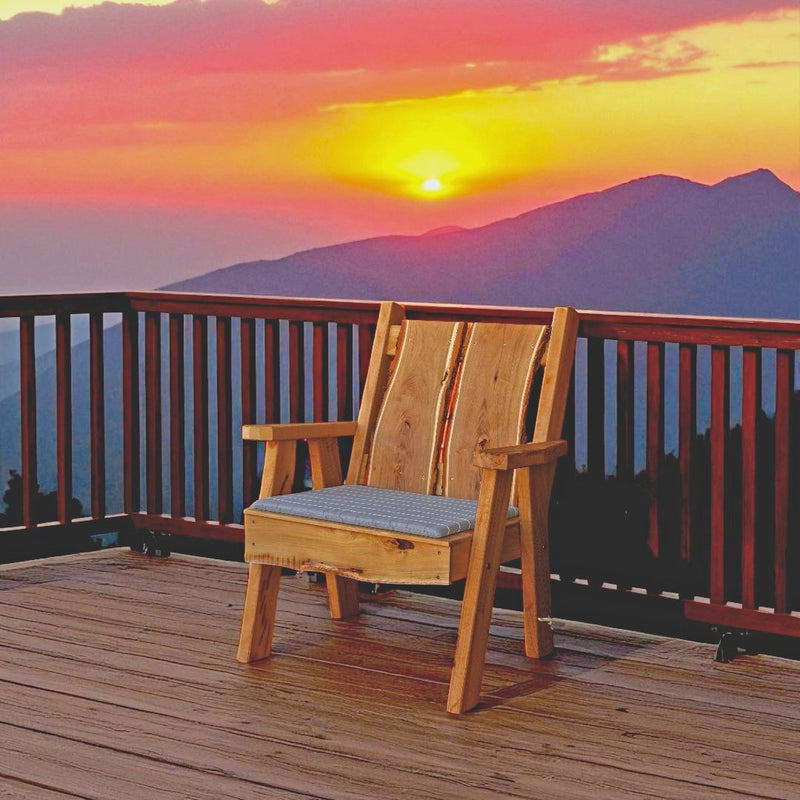 Amish made Timberland Chair with Cedar Outdoor Stain. Order today from Harvest Array ~ Where Heritage is Delivered.