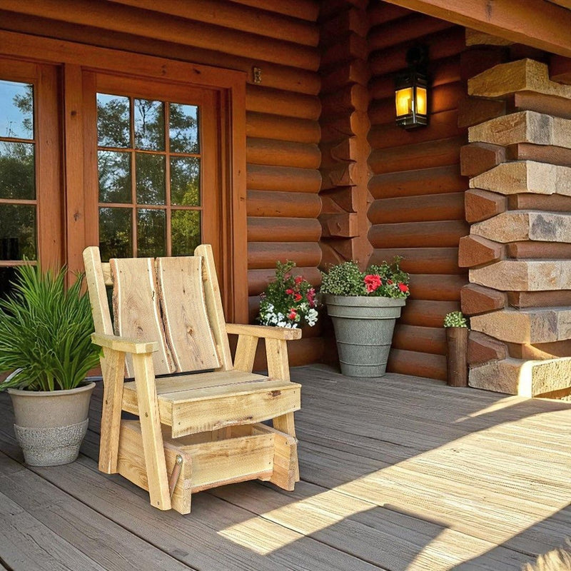 Free shipping is available when you purchase an Amish Made Timberland Glider Chair from Harvest Array.
