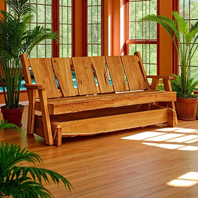 Amish Made 6 feet wide Timberland Glider Bench