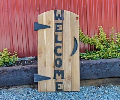 Amish Made Wooden Welcome Sign for yard or porch.
